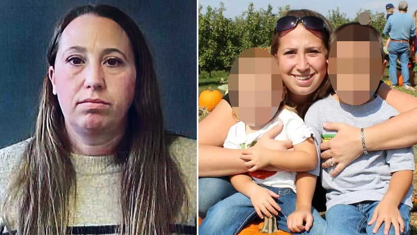 Cranick's blooking photo next of pic of her and her kids